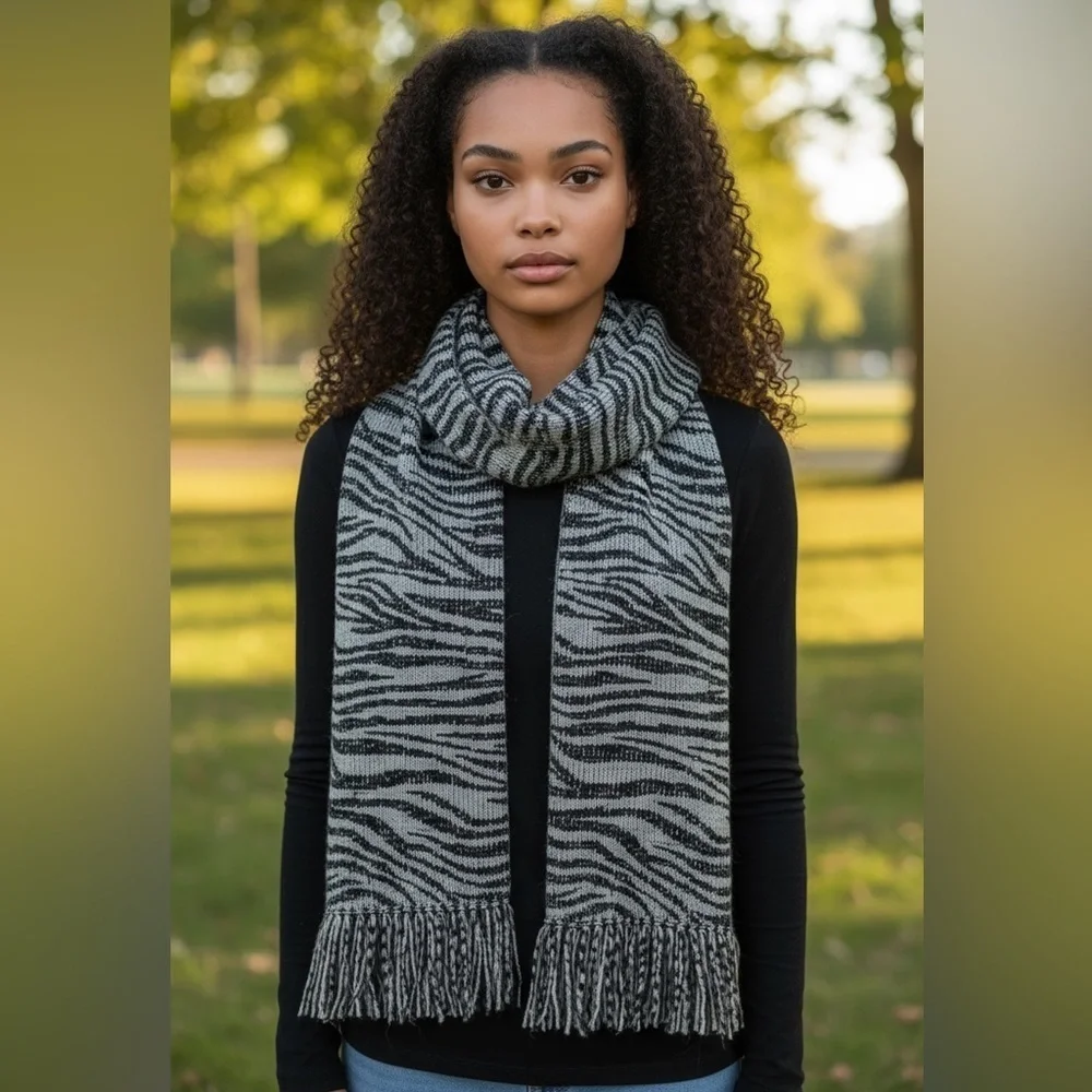 Animal Print Oblong Scarf